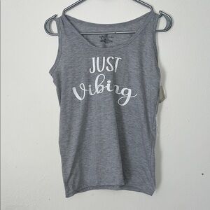 Bobbie Brooks Heather Gray 'Just Vibing' Tank Top
